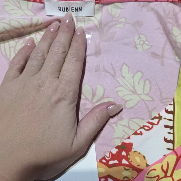 NWT Rubienn Boutique Vibrant Pink and Yellow Dress S/M/L - Picture 6 of 14